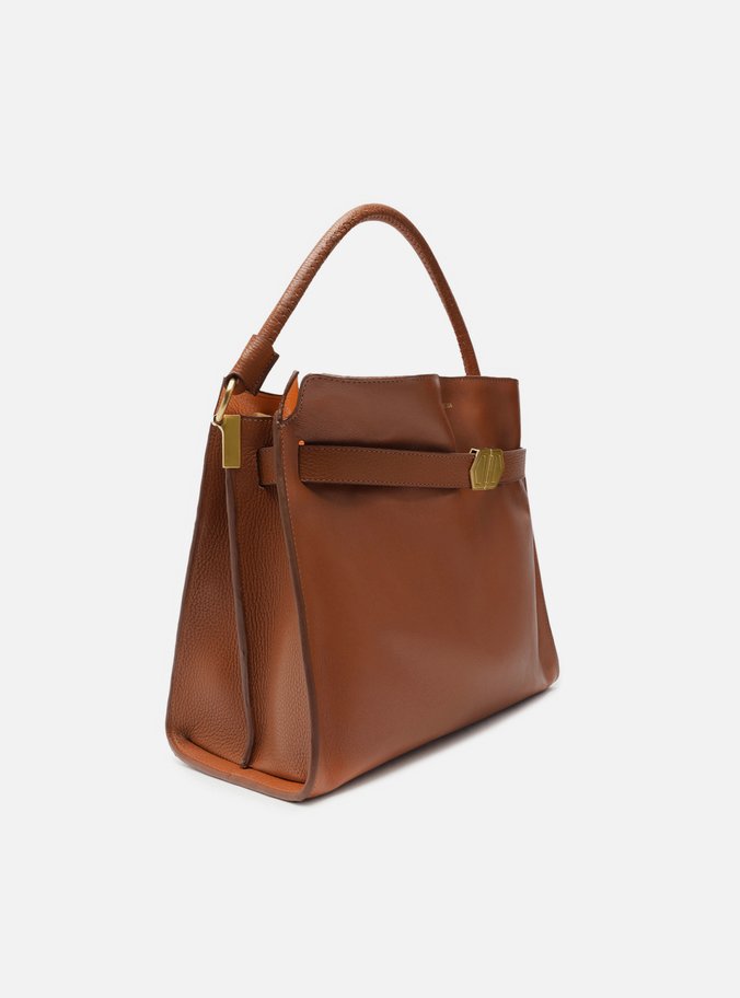 Bolsa Tote Marrom Couro Grande Color 