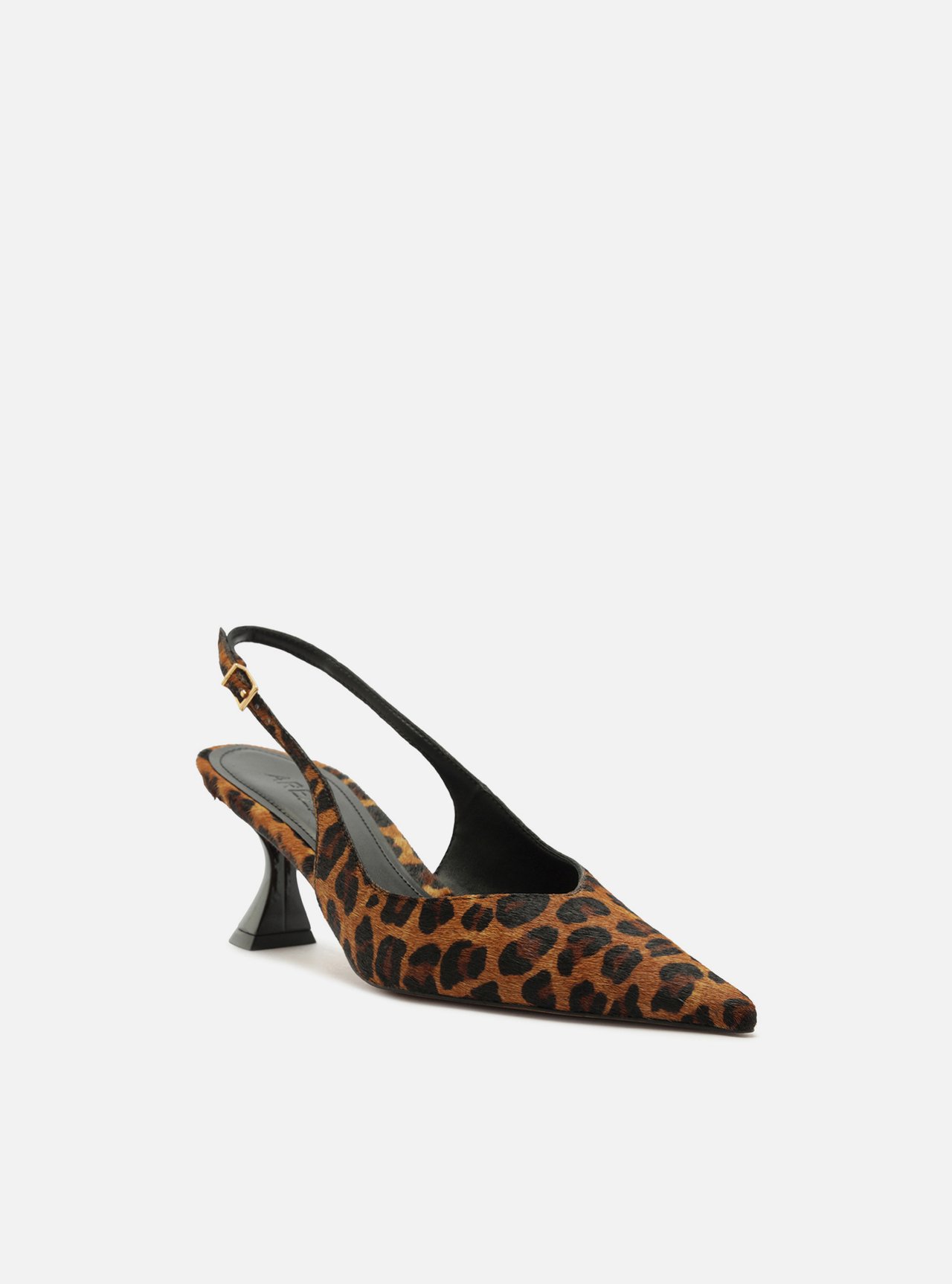 Scarpin Animal Print Salto Geométrico Slingback — foto 2