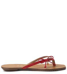 Rasteira Vermelha Bico Quadrado Amor