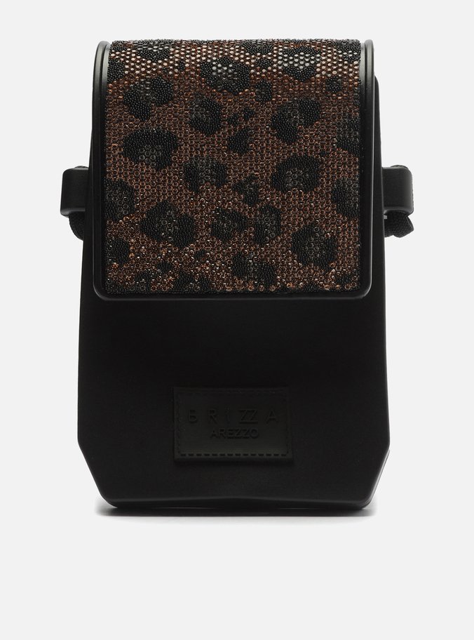 Bolsa Tiracolo Preta Strass Tina Ounce Pequena