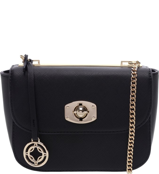 Bolsa Tiracolo Maxi Corrente Preta