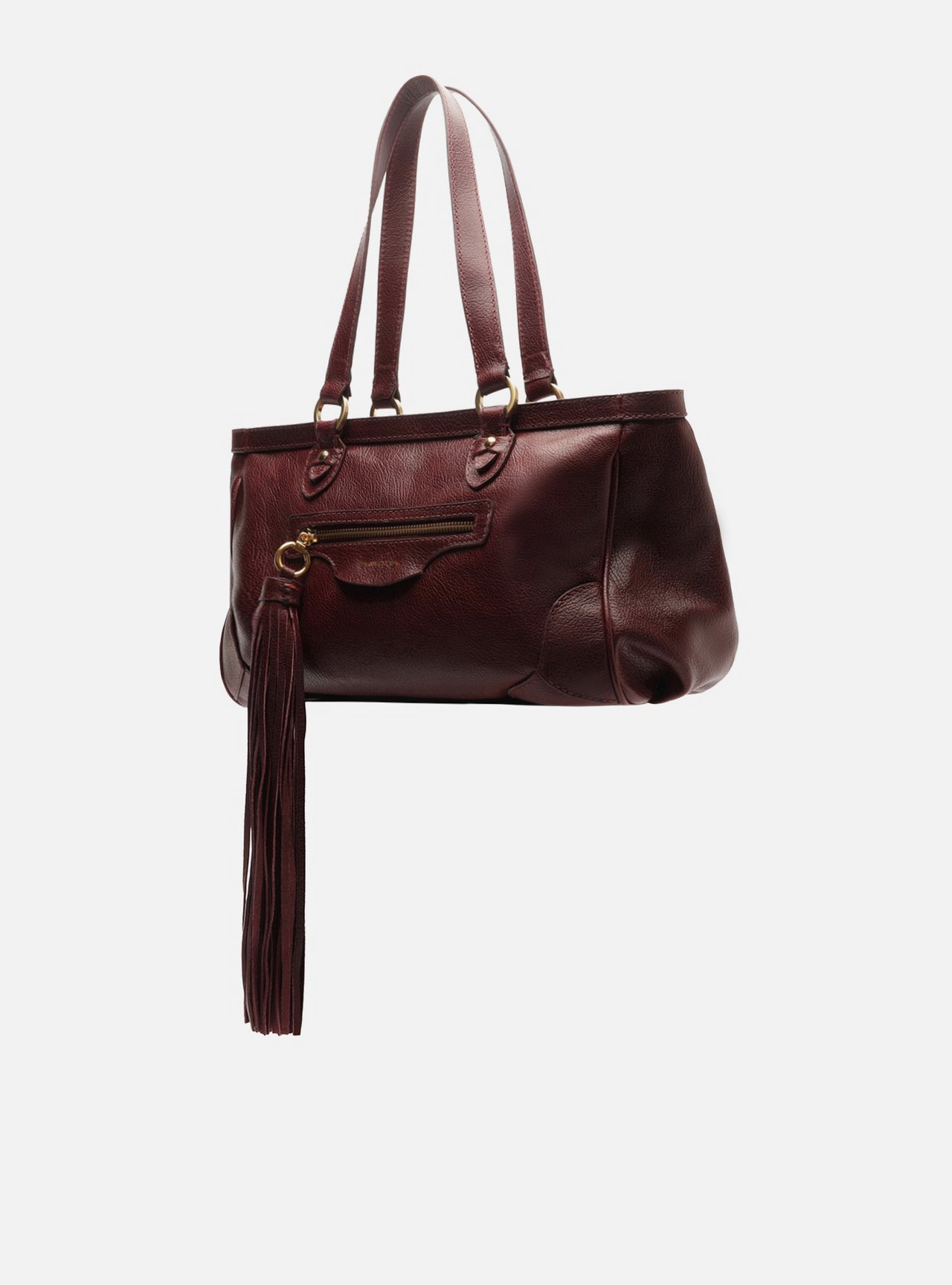 Bolsa Shopping Bordô Couro Grande Barbicacho — foto 2