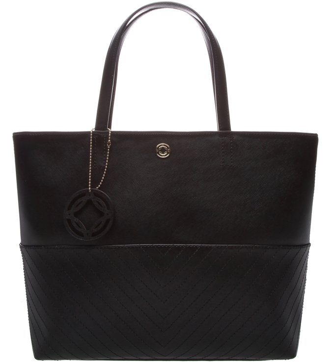 Bolsa Shopping Média Toscana Preta