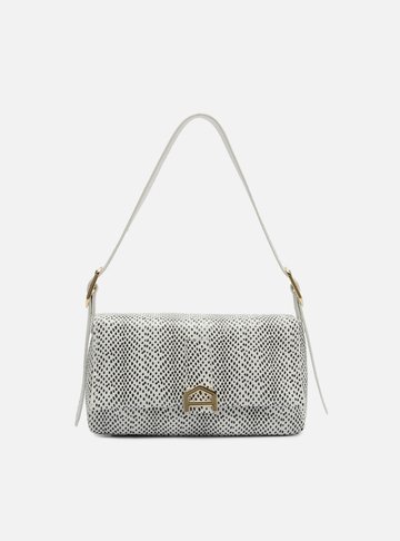 Arezzo — Bolsa Tiracolo Animal Print Couro Média Metais