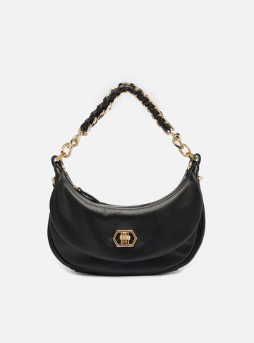 Bolsa Tiracolo Preta Couro Stella Média