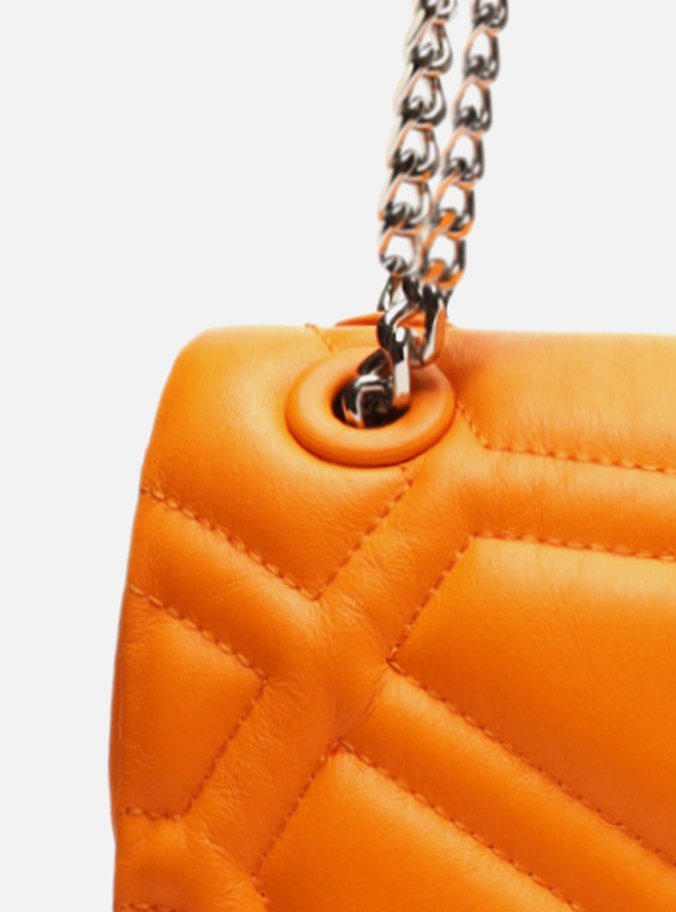 Bolsa Tiracolo Laranja Couro Emma Média
