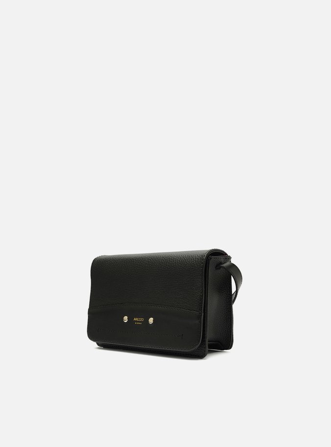 Bolsa Tiracolo Preta Giorno Pequena Moldura