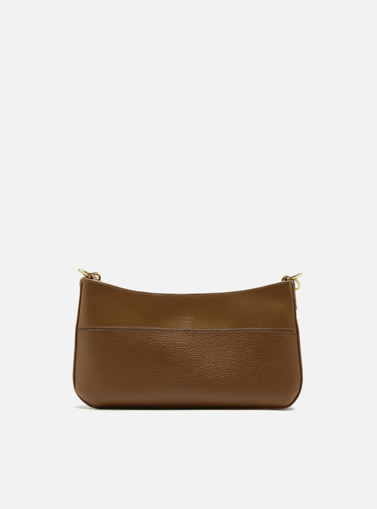 Bolsa Shoulder Marrom Texturizada Média — foto 1