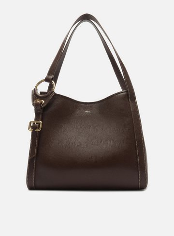 Bolsa Hobo Marrom Couro Grande Fivelas Lenny Niemeyer
