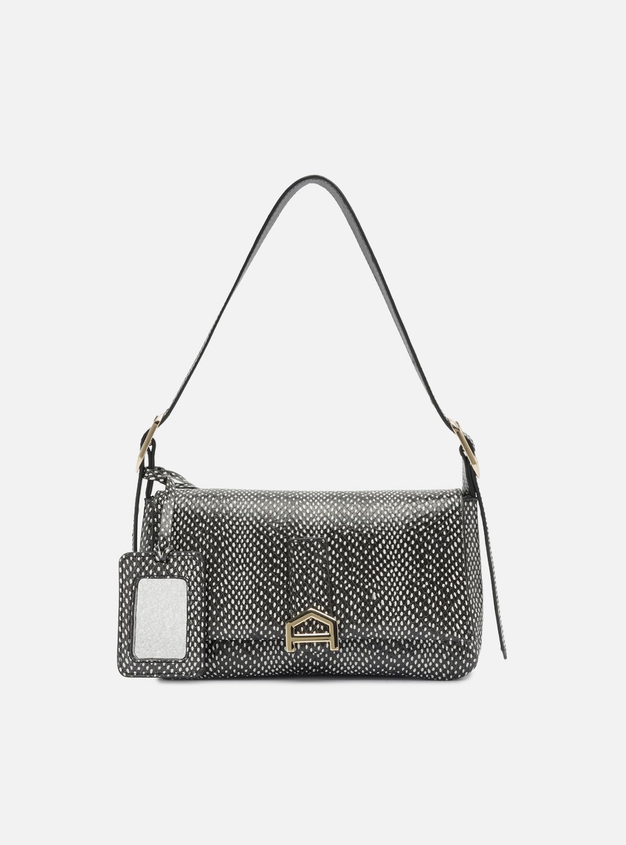 Bolsa Tiracolo Animal Print Couro Média Metais — foto 6