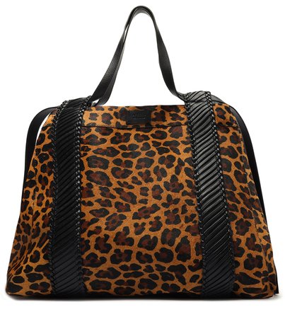 [PRÉ VENDA] Bolsa Shopping Animal Print Pelo Lizza Grande