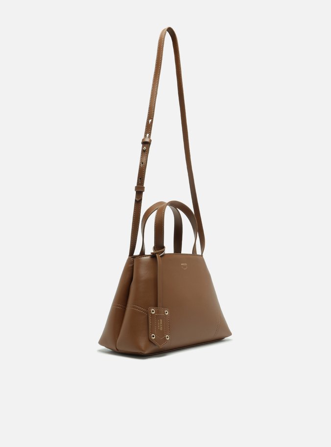 Bolsa Tote Marrom Média Costuras Bag Charm