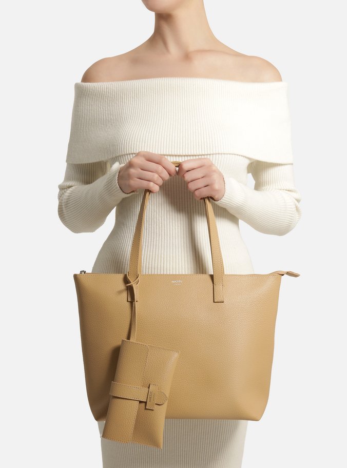 Bolsa Shopping Bege Mercato Grande