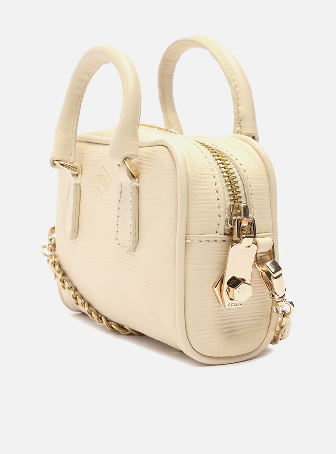 Bolsa Mini Bag Off-White Couro Lívia