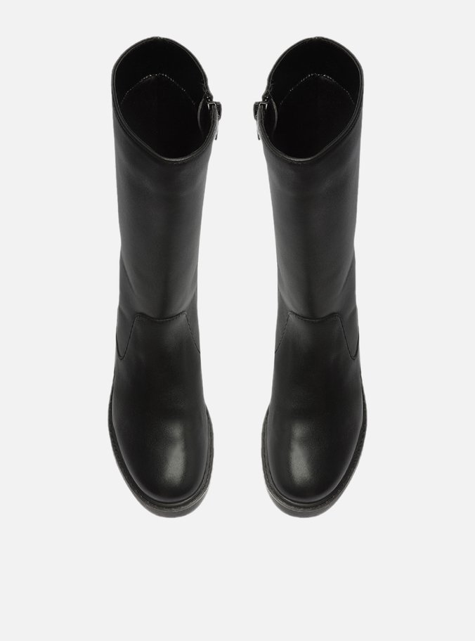 Bota Infantil Preta Cano Longo