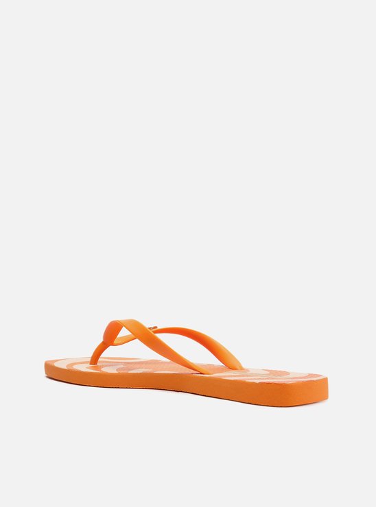 Chinelo de Dedo Laranja Estampado Square e Bag Brizza