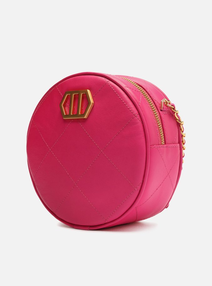 Bolsa Tiracolo Rosa Couro Ester Pequena