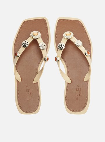 Chinelo de Dedo Branco Recouro Square Metais