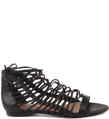 Rasteira Amarrações Preta