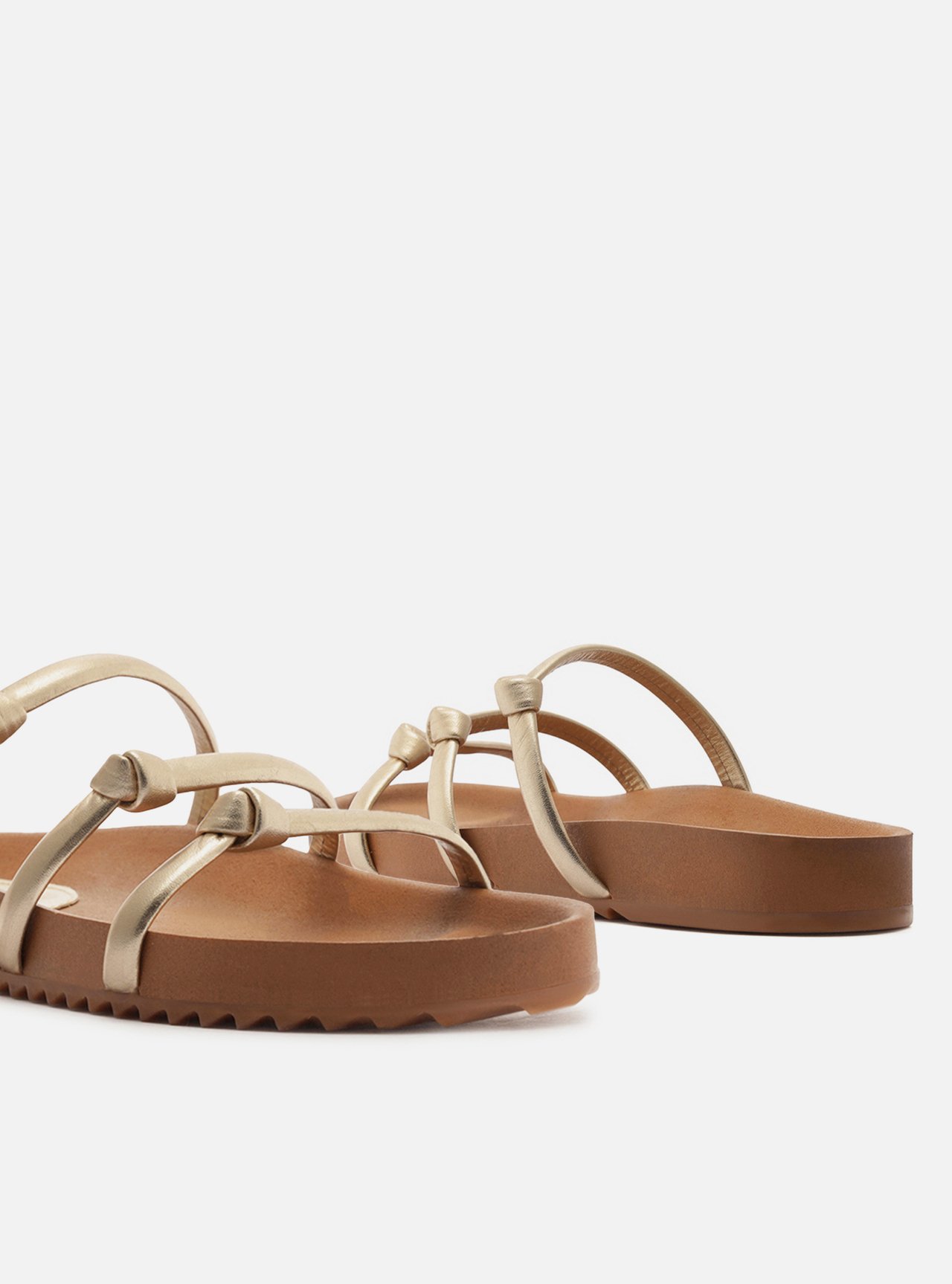 Papete Dourada Flatform Tiras Nó — foto 4