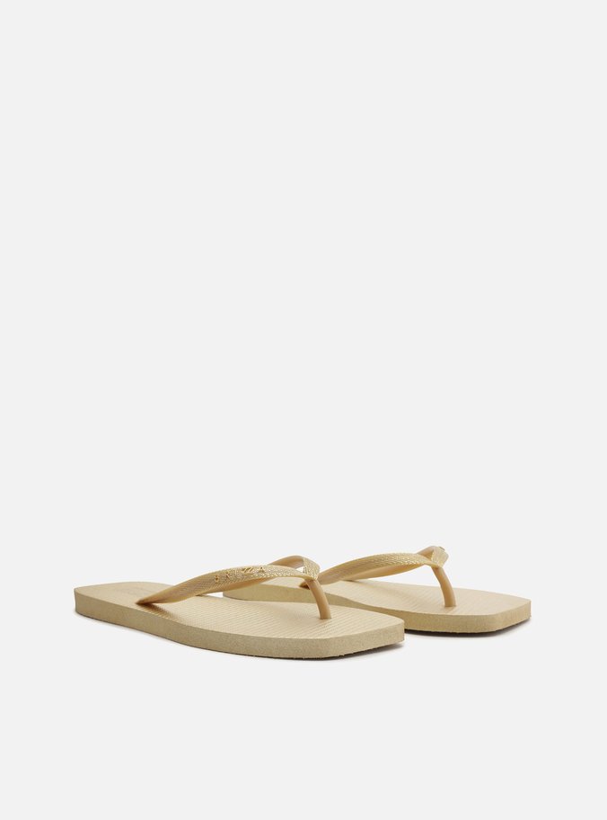 Chinelo de Dedo Dourado Square Brizza