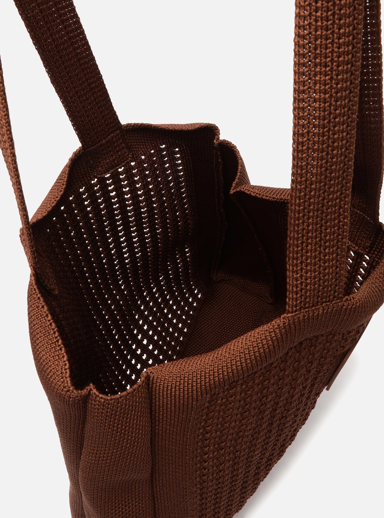 Bolsa Shopping Marrom Crochê Mônaco Grande — foto 4