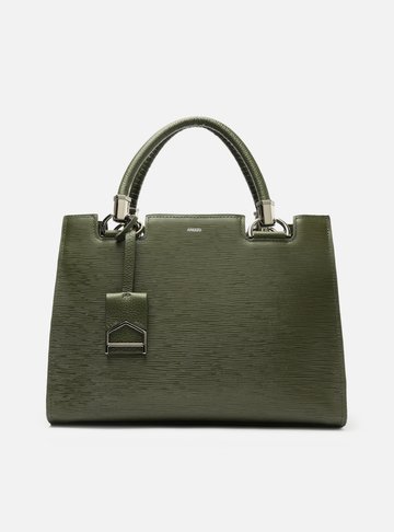 Bolsa Tote Verde Couro Abraccio Grande