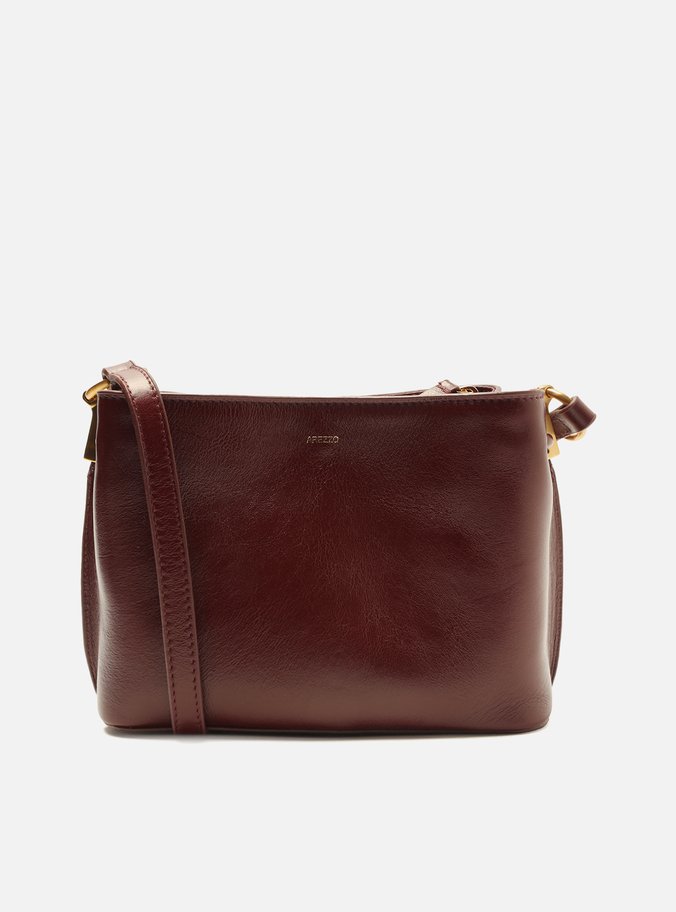 Bolsa Tiracolo Vermelha Couro Pequena Nó Metal