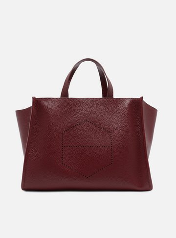 Bolsa Tote Bordô Grande Logo Perfurado