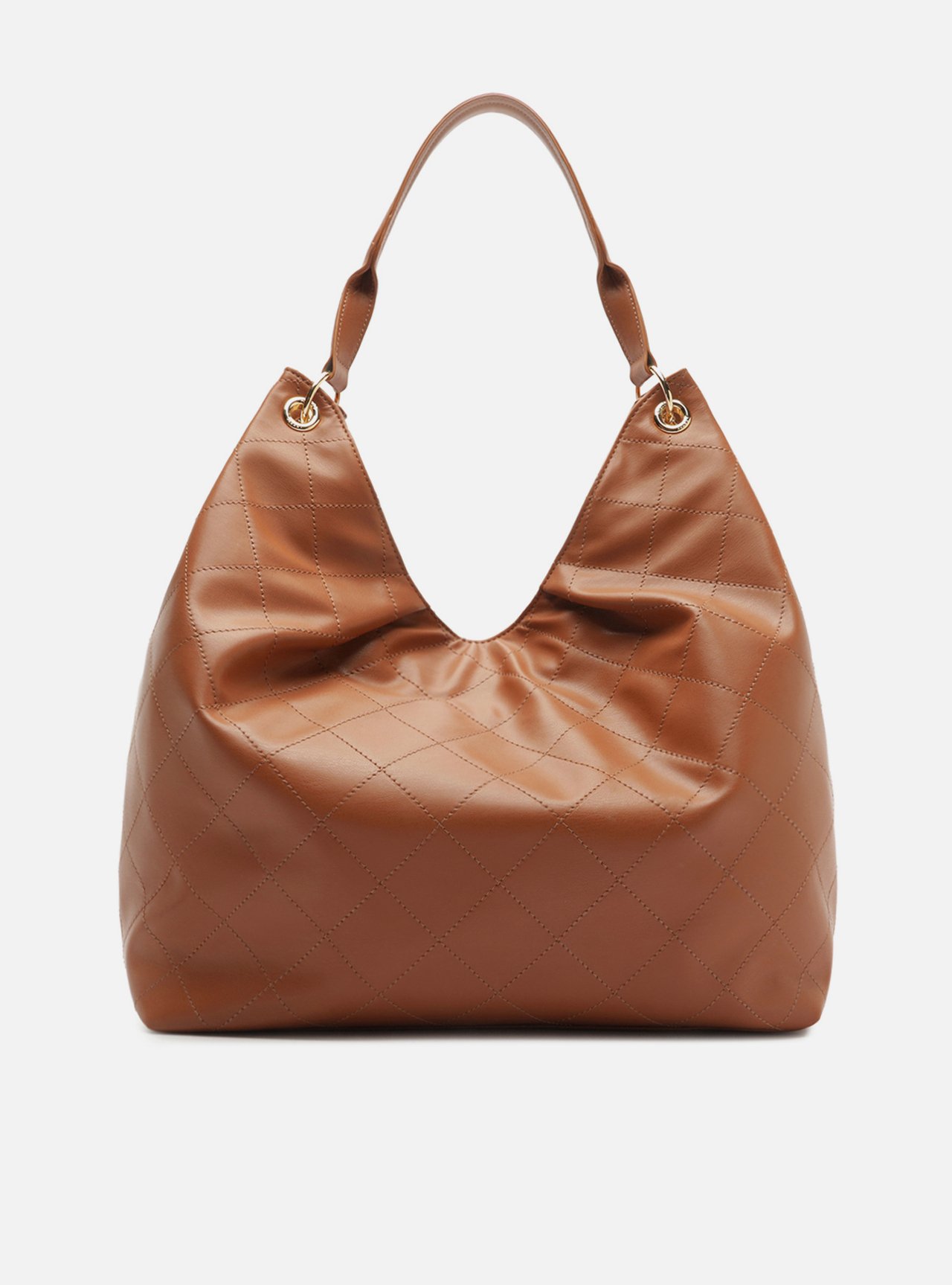 Bolsa Hobo Marrom Grande Matelassê Alça Corrente — foto 3