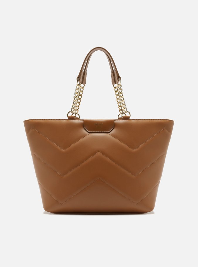 Bolsa Tote Marrom Grande Corrente