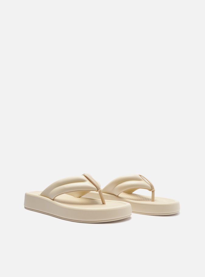 Sandália Off-White Tiras Largas Brizza