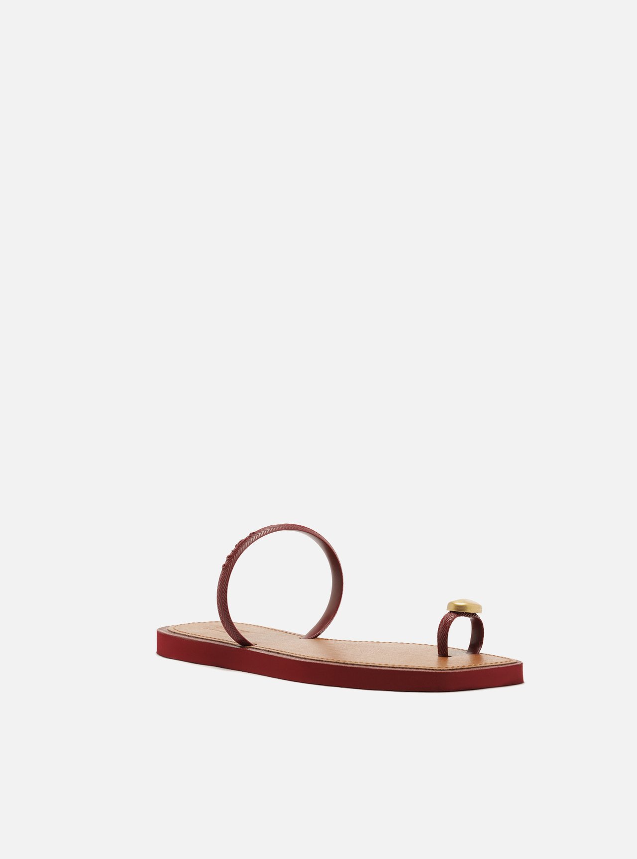 Chinelo de Dedo Vermelha Tira V Brizza — foto 2
