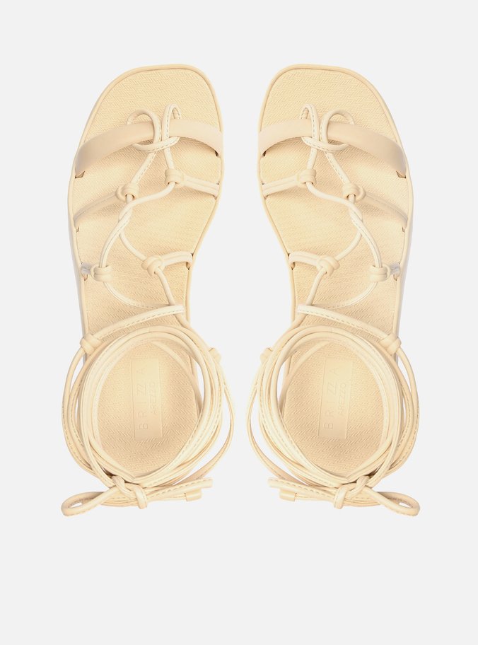 Sandália Off-White Flatform Amarração Nós Brizza