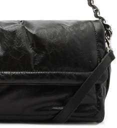 Bolsa Tiracolo Couro Zoe Média Preta Bolsa Tiracolo Couro Zoe Média Preta