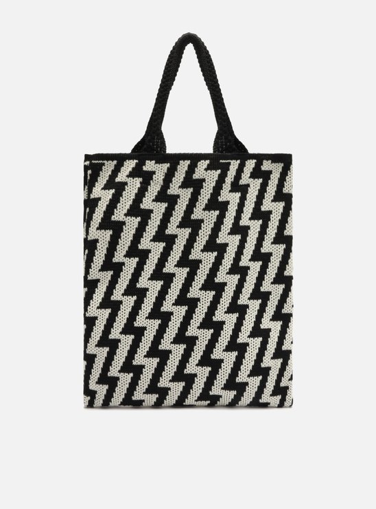 Bolsa Shopping Preta Crochê Eletrizzante Grande
