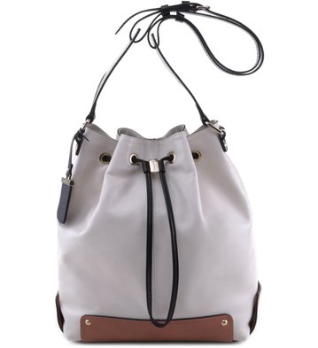 Bolsa Bucket Couro Branca