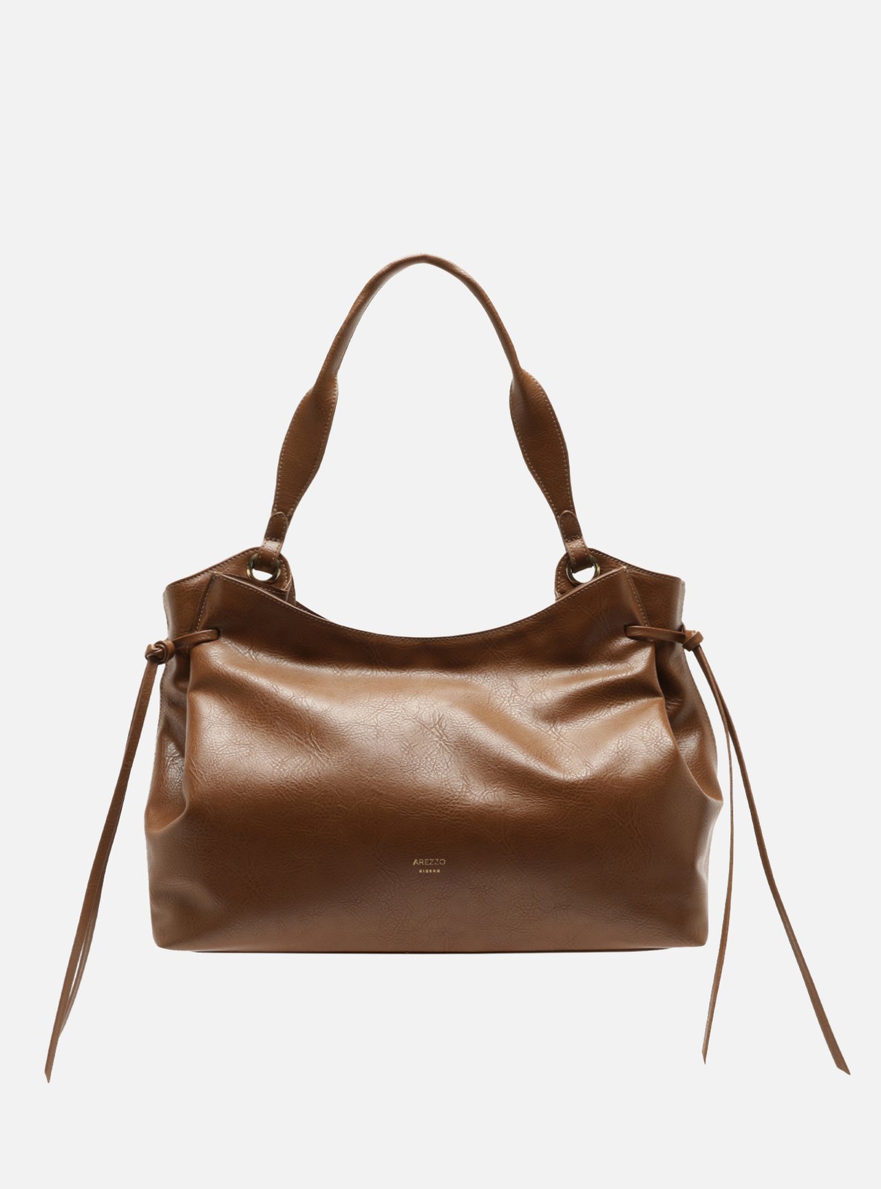 Bolsa Hobo Marrom Grande Franzida — foto 1
