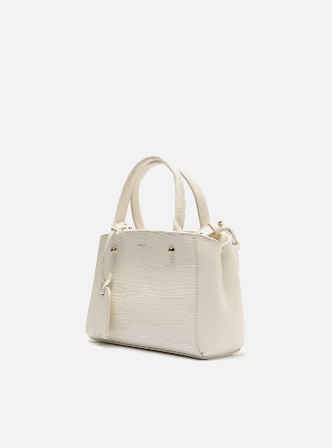 Bolsa Tote Branca Couro Wave Bella Pequena