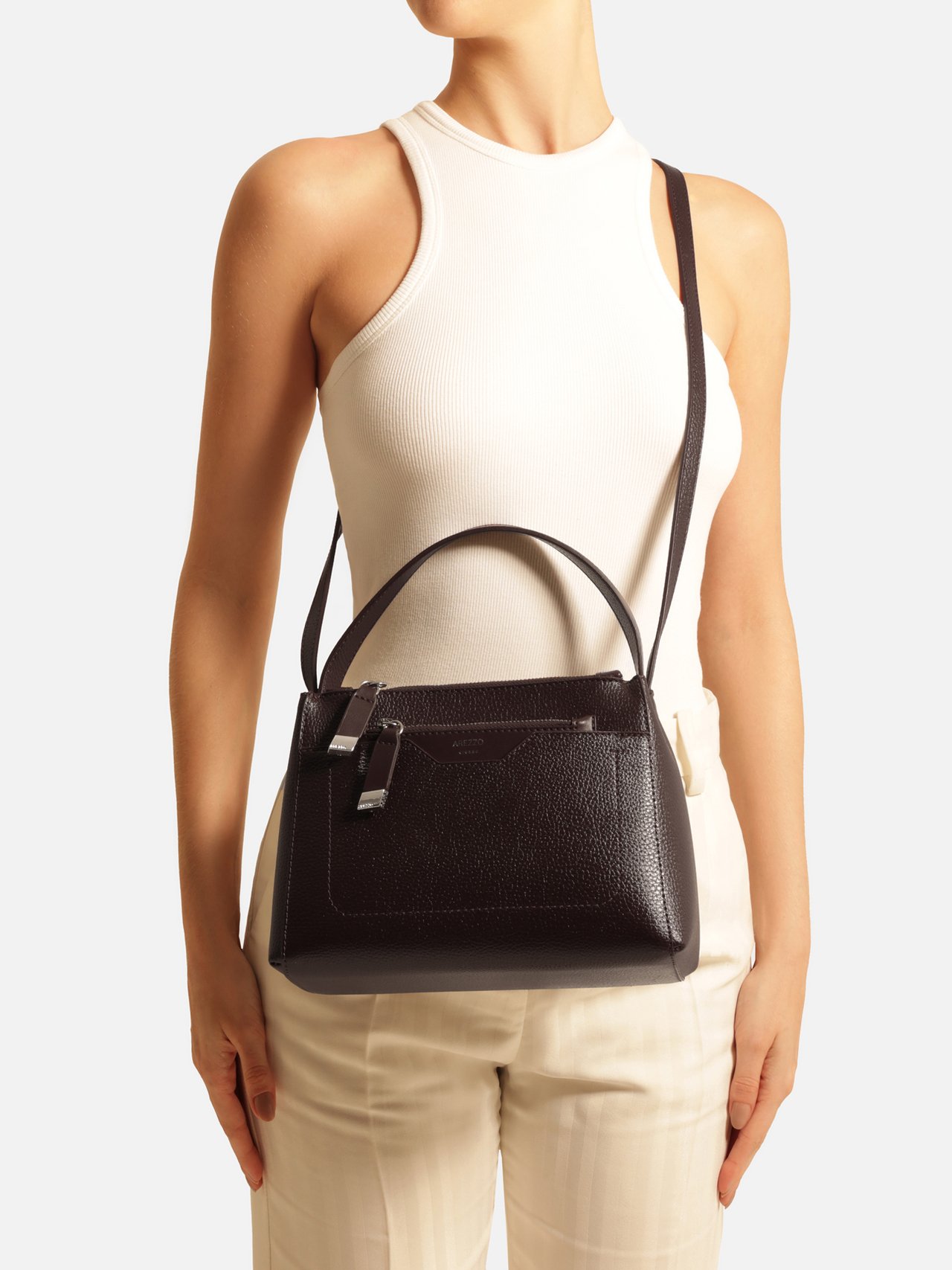 Bolsa Tote Marrom Escura Emilly Média — foto 6
