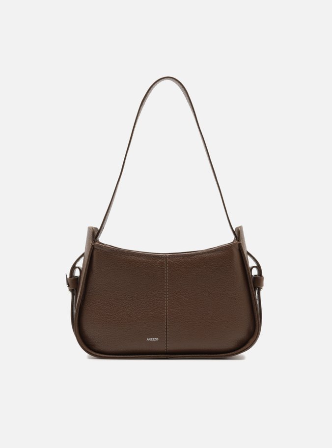 Bolsa Hobo Marrom Couro Média