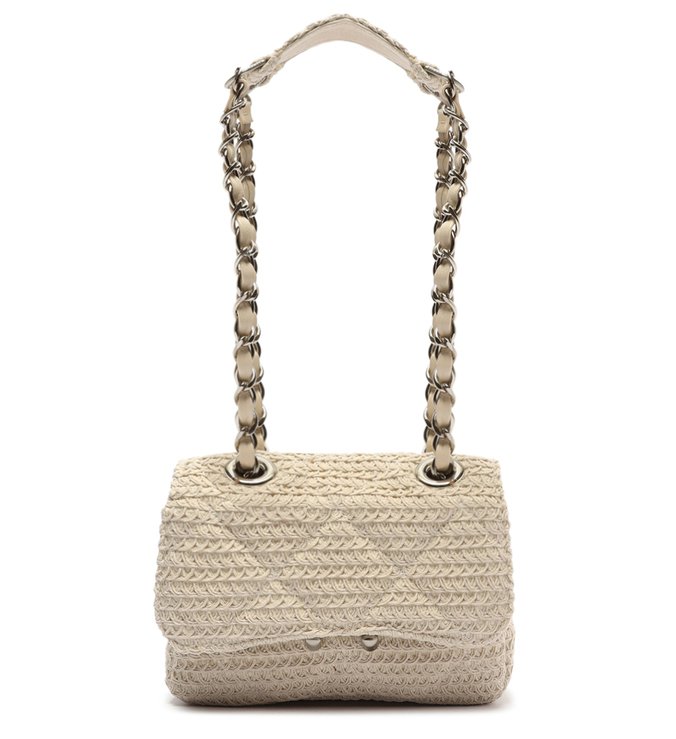 Bolsa Tiracolo Off-White Tecido Mizz Pequena