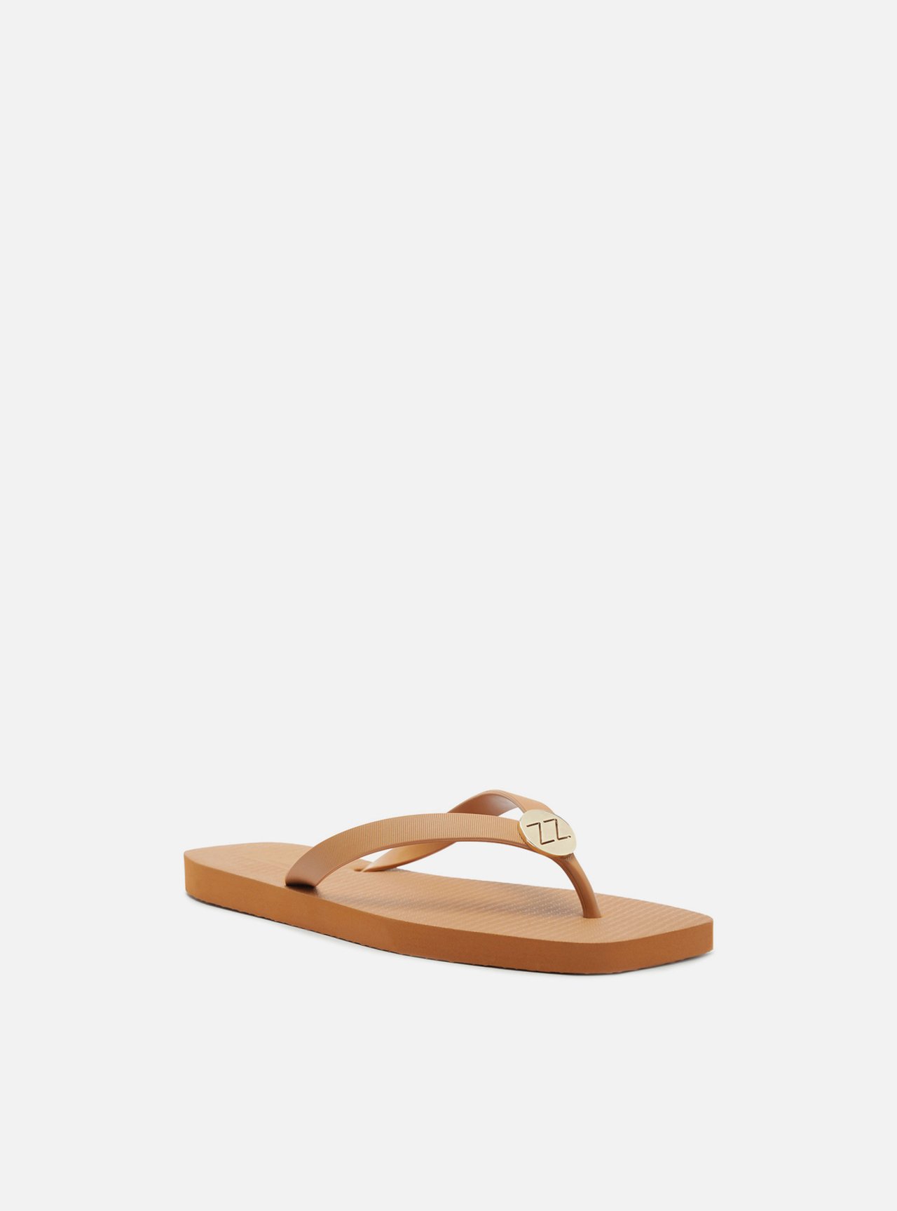 Chinelo de Dedo Laranja Flatform Metais Brizza — foto 2