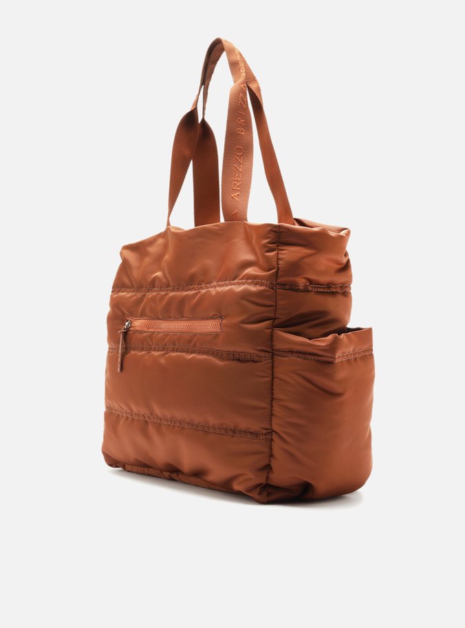 Bolsa Shopping Marrom Nylon Gigi Sporty Grande