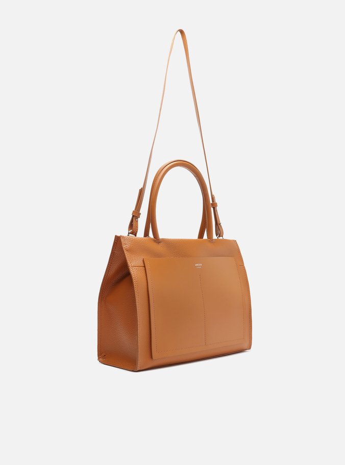Bolsa Shopping Marrom Grande Bolso Recorte