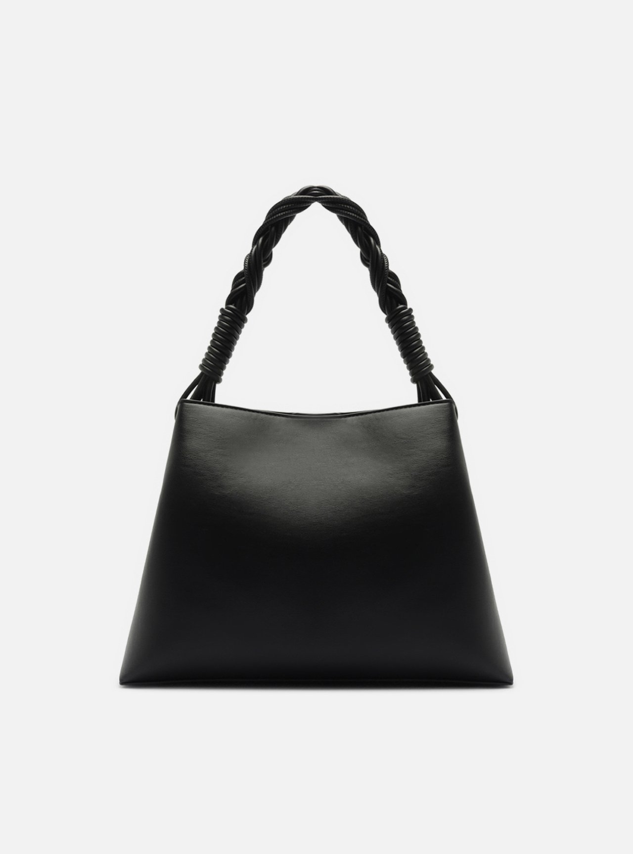 Bolsa Tote Preta Média Alça Trançada — foto 3