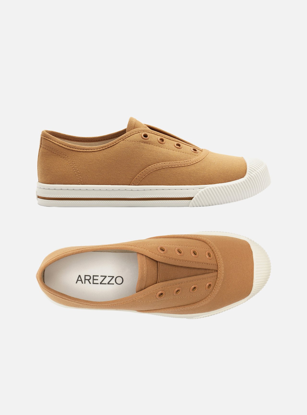 Tênis Slip On Marrom Lona Elástico — foto 5