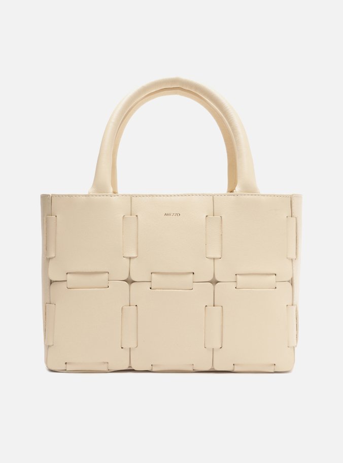 Bolsa Tote Off-White Couro Grande Recortes