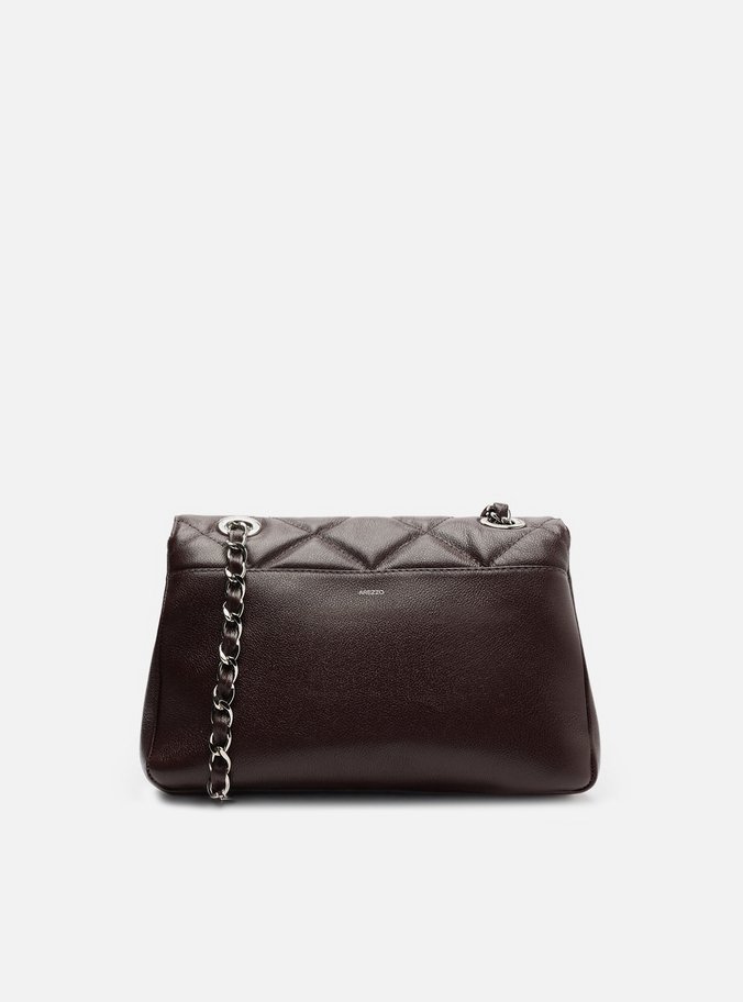 Bolsa Tiracolo Marrom Escura Couro Mizz Média