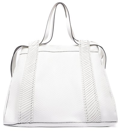Bolsa Shopping Branca Couro Lizza Grande